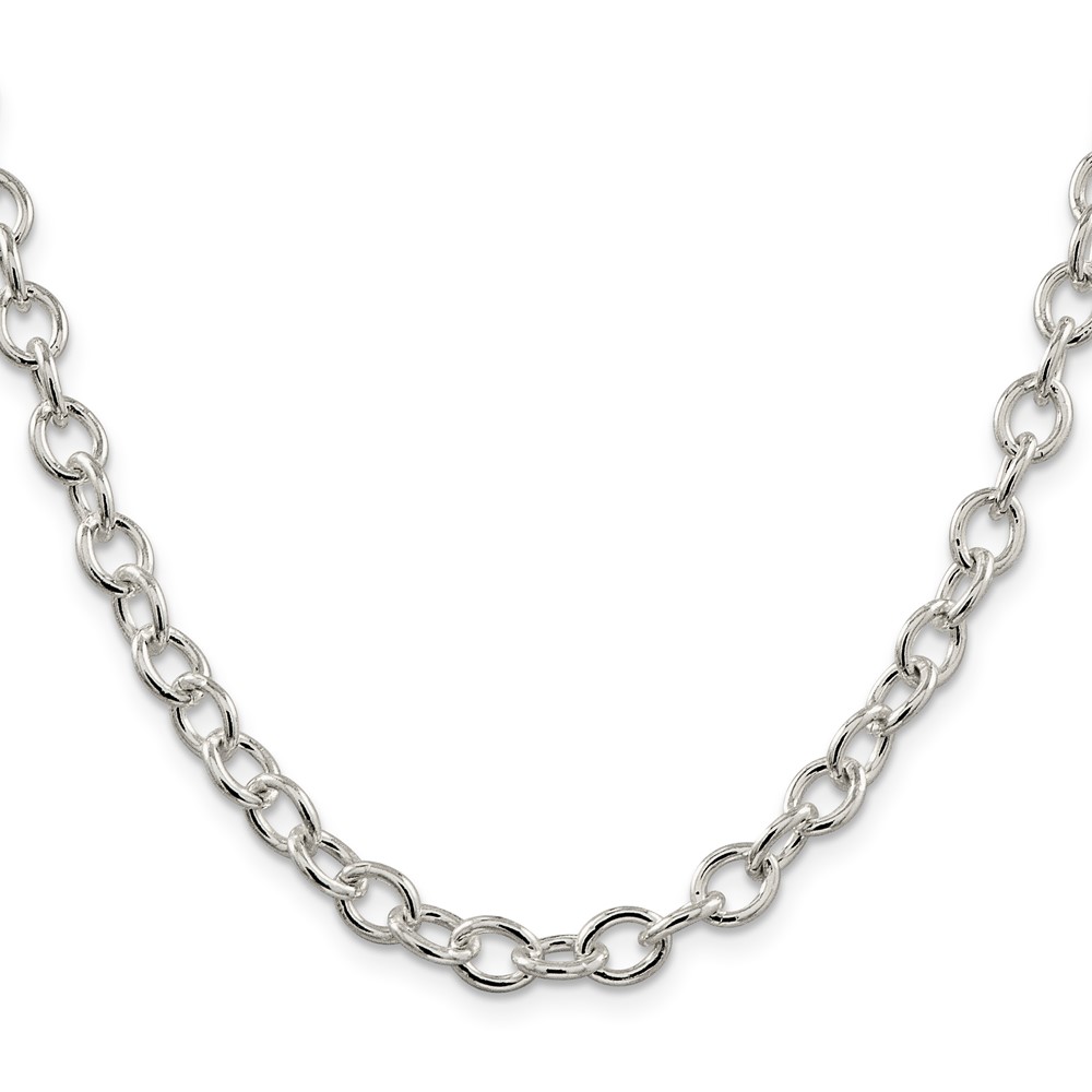 Sterling Silver 6.8mm Oval Cable Chain (QFC97-18)