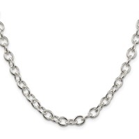 Sterling Silver 6.8mm Oval Cable Chain view 2