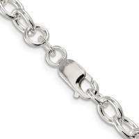 Sterling Silver 6.8mm Oval Cable Chain view 3