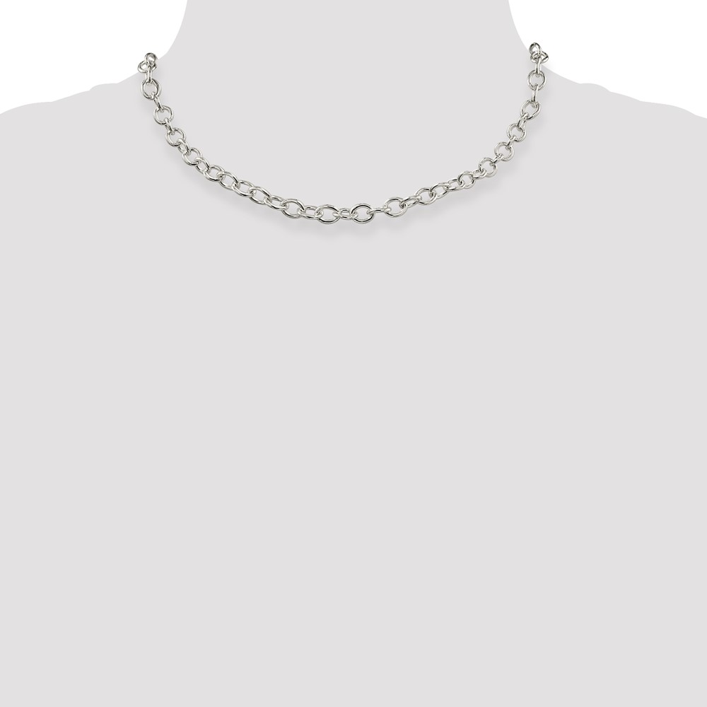 Sterling Silver 6.8mm Oval Cable Chain (QFC97-16)