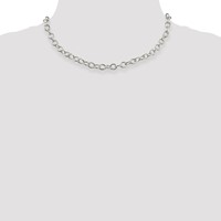 Sterling Silver 6.8mm Oval Cable Chain view 4