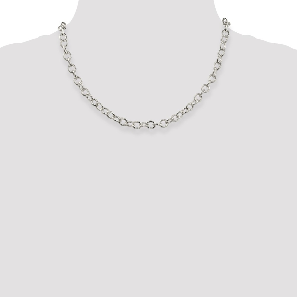 Sterling Silver 6.8mm Oval Cable Chain (QFC97-18)