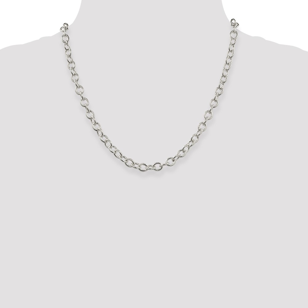 Sterling Silver 6.8mm Oval Cable Chain (QFC97-20)