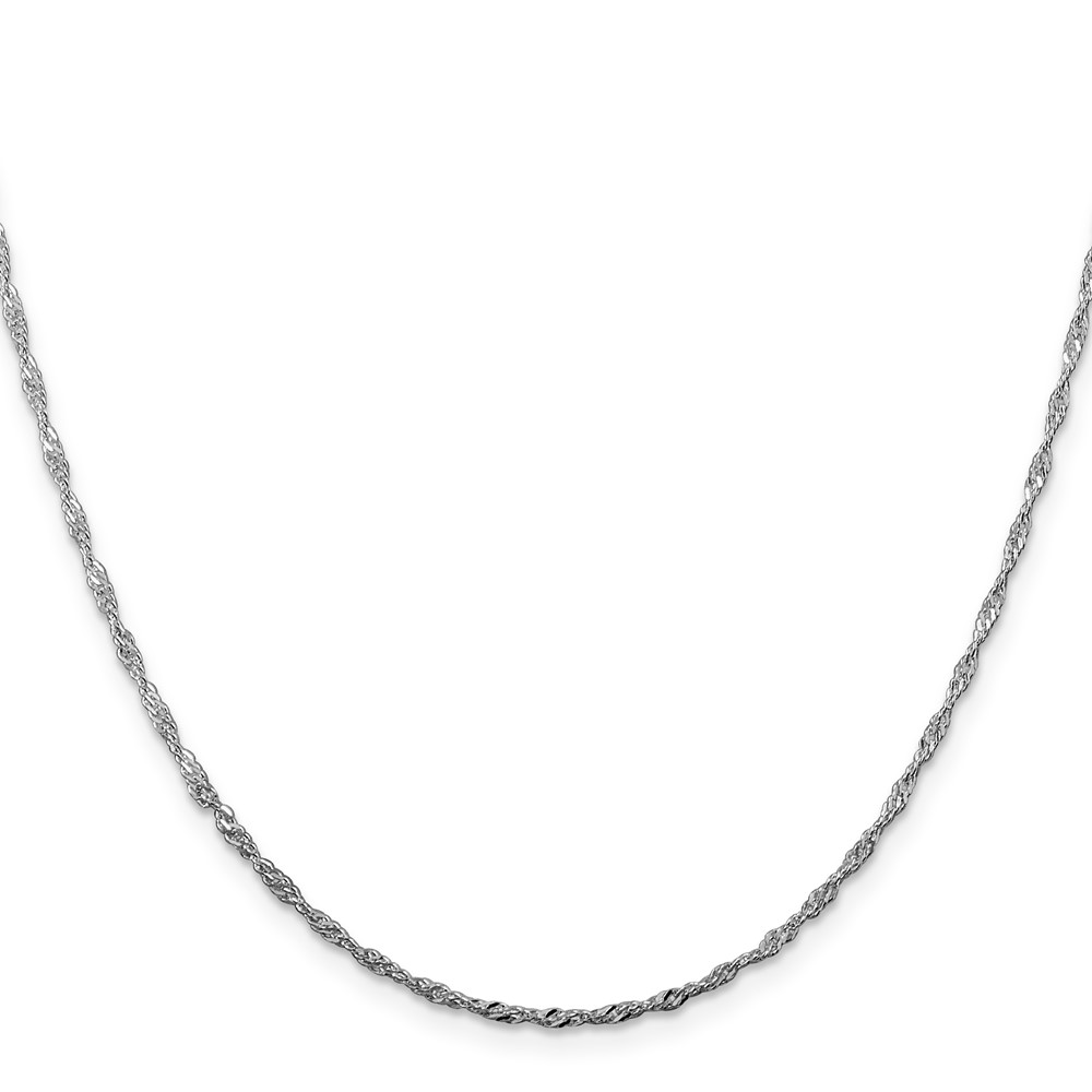 Sterling Silver Rhodium-plated 1.75mm Singapore Chain (QFC98R-18)