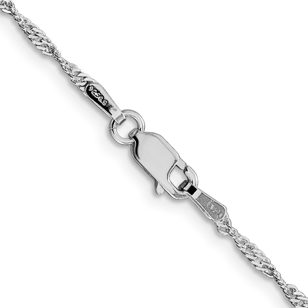 Sterling Silver Rhodium-plated 1.75mm Singapore Chain (QFC98R-18)