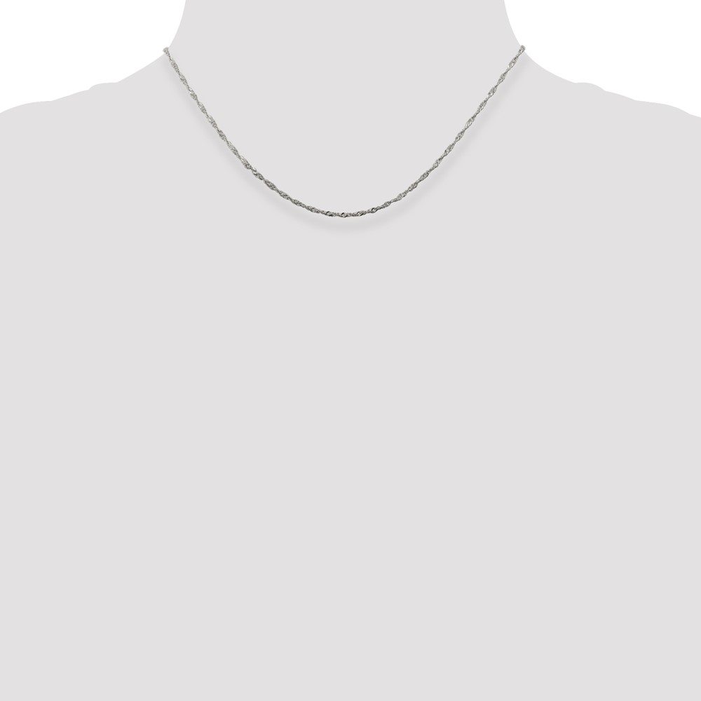 Sterling Silver Rhodium-plated 1.75mm Singapore Chain (QFC98R-16)