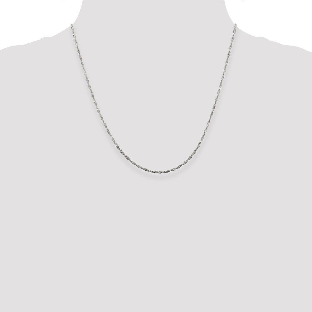 Sterling Silver Rhodium-plated 1.75mm Singapore Chain (QFC98R-20)