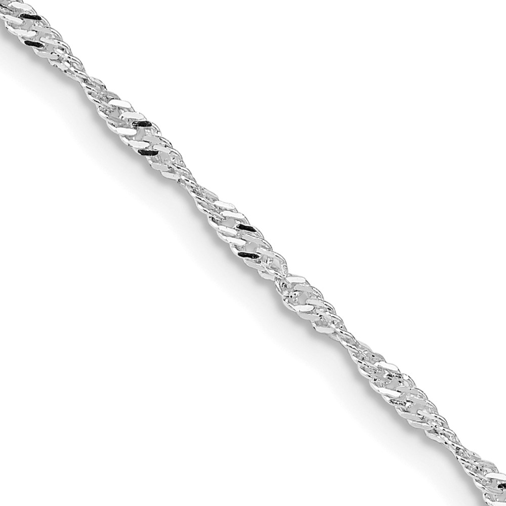 Sterling Silver Rhodium-plated 1.75mm Singapore Chain (QFC98R-16)