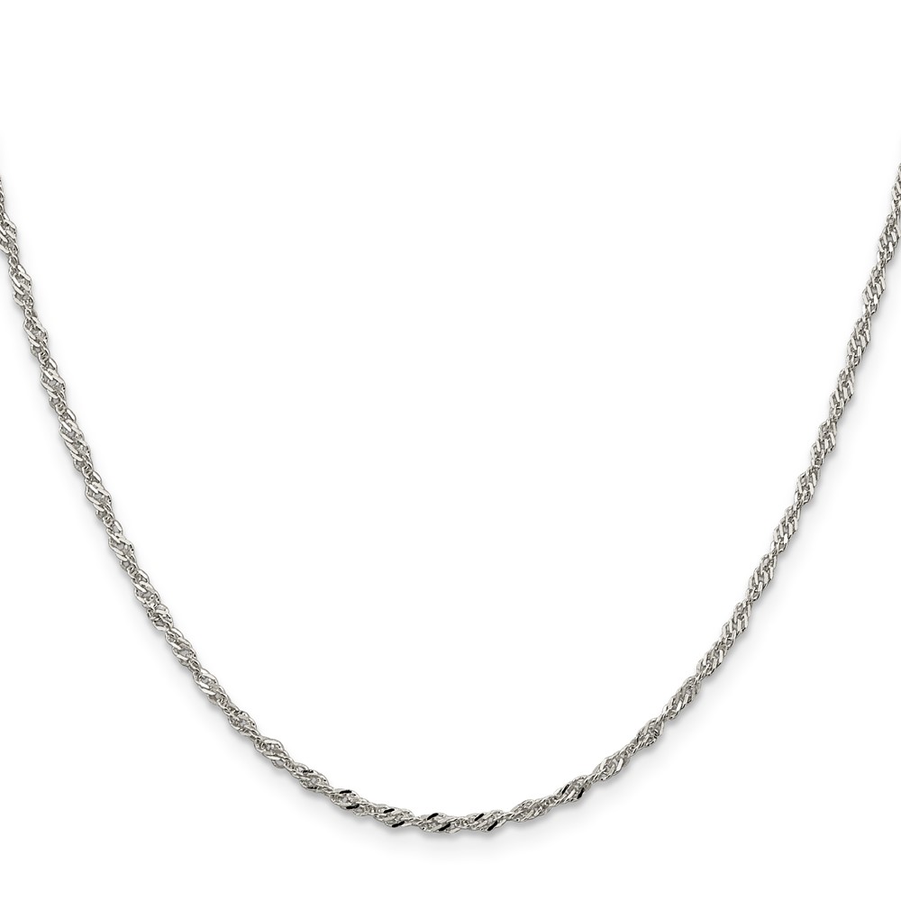Sterling Silver 2mm Singapore Chain w/2in ext. (QFC99E-18)