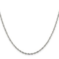 Sterling Silver 2mm Singapore Chain view 2