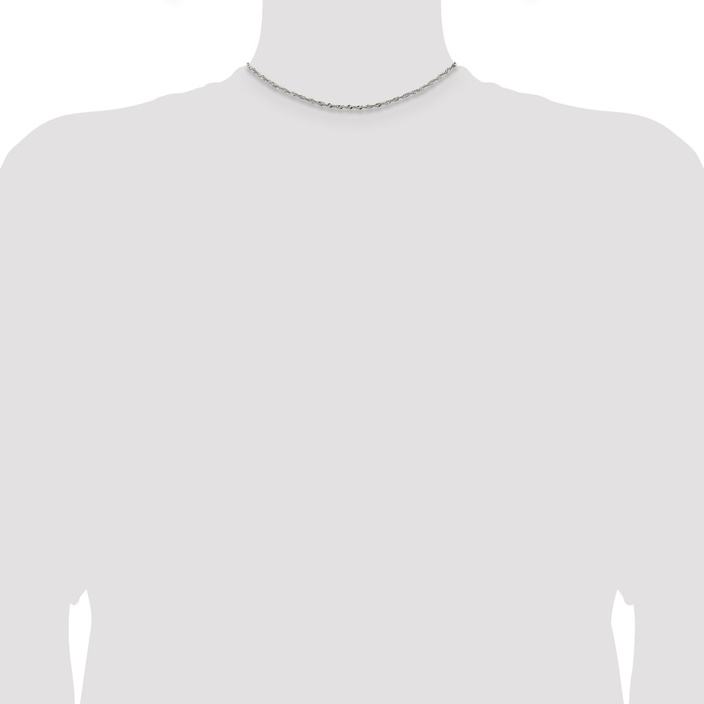 Sterling Silver 2mm Singapore Chain (QFC99-14)