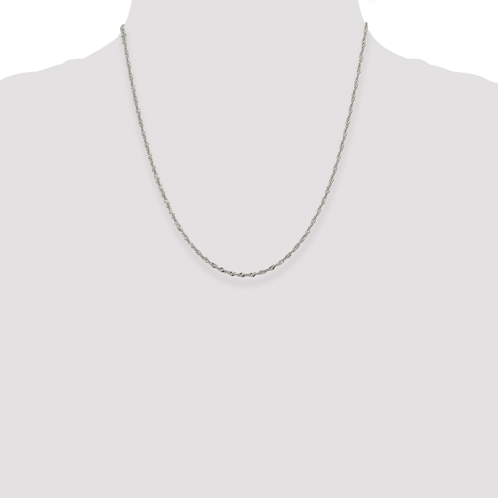 Sterling Silver 2mm Singapore Chain (QFC99-20)