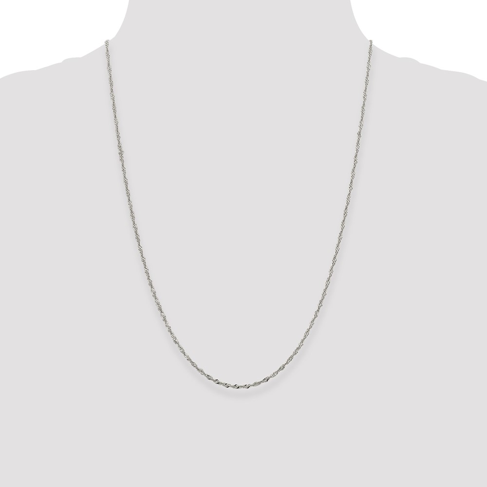 Sterling Silver 2mm Singapore Chain (QFC99-24)