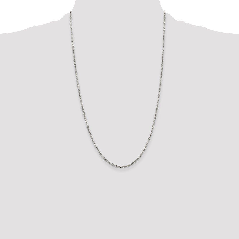 Sterling Silver 2mm Singapore Chain (QFC99-26)