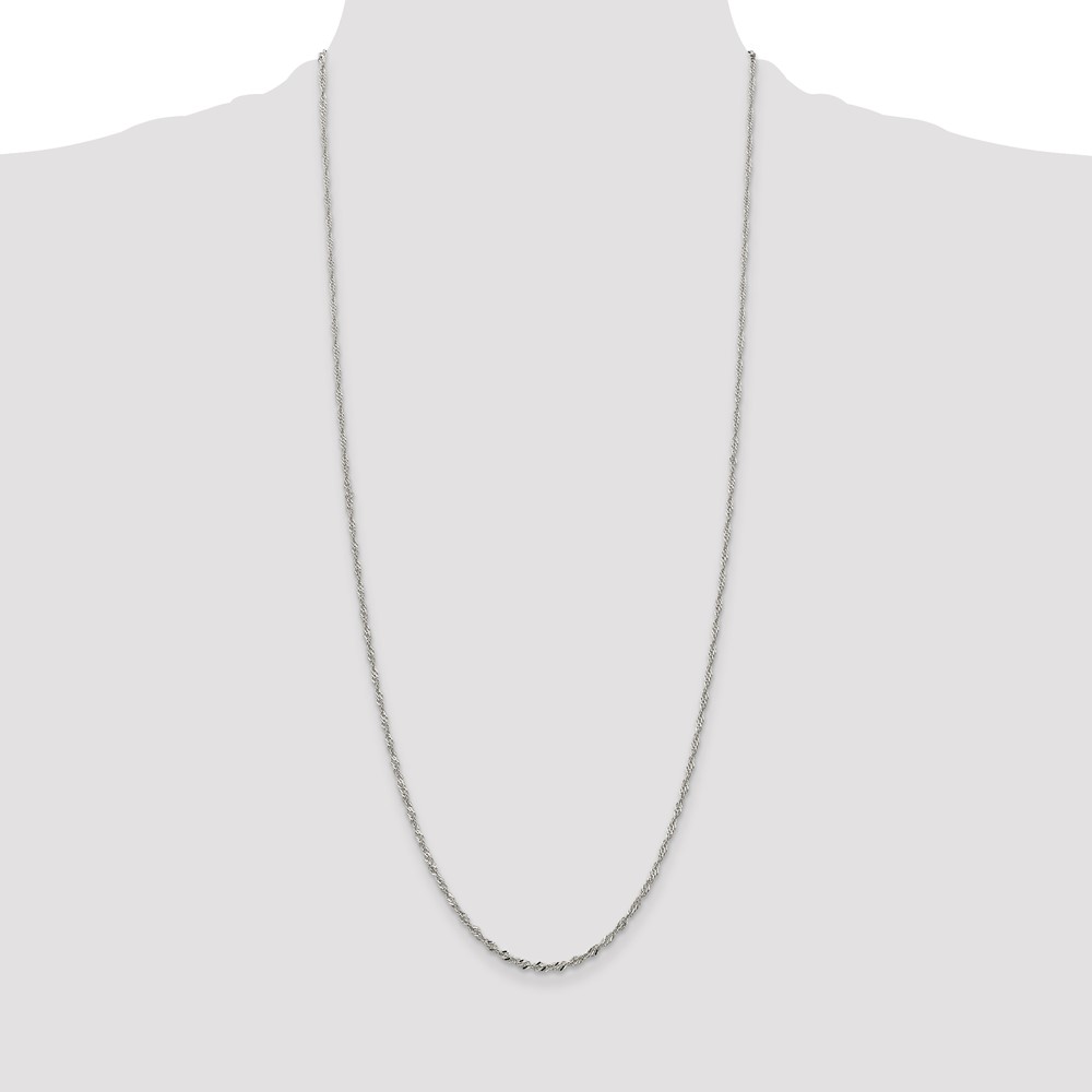 Sterling Silver 2mm Singapore Chain (QFC99-30)