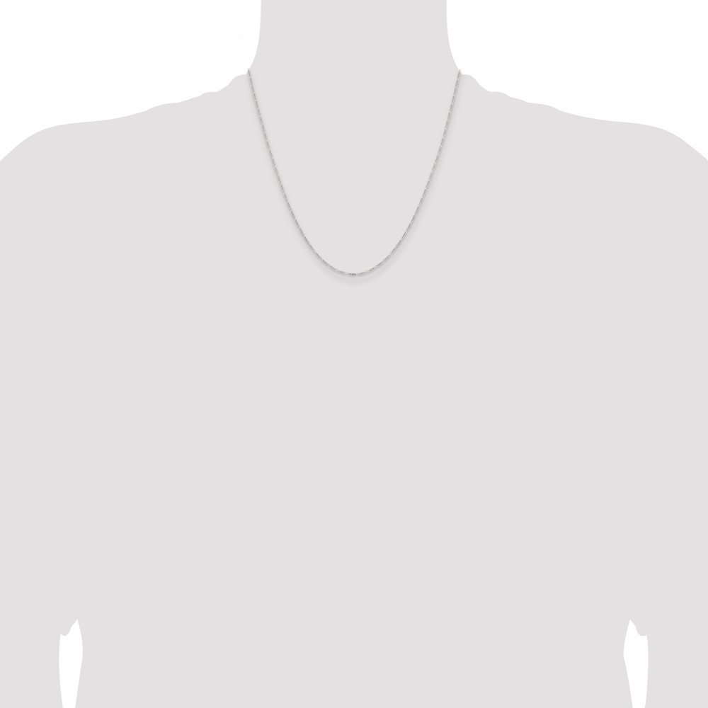 Sterling Silver 1.2mm Figaro Chain (QFG035-20)