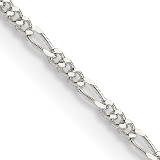 Sterling Silver 1.2mm Figaro Chain (QFG035-16)