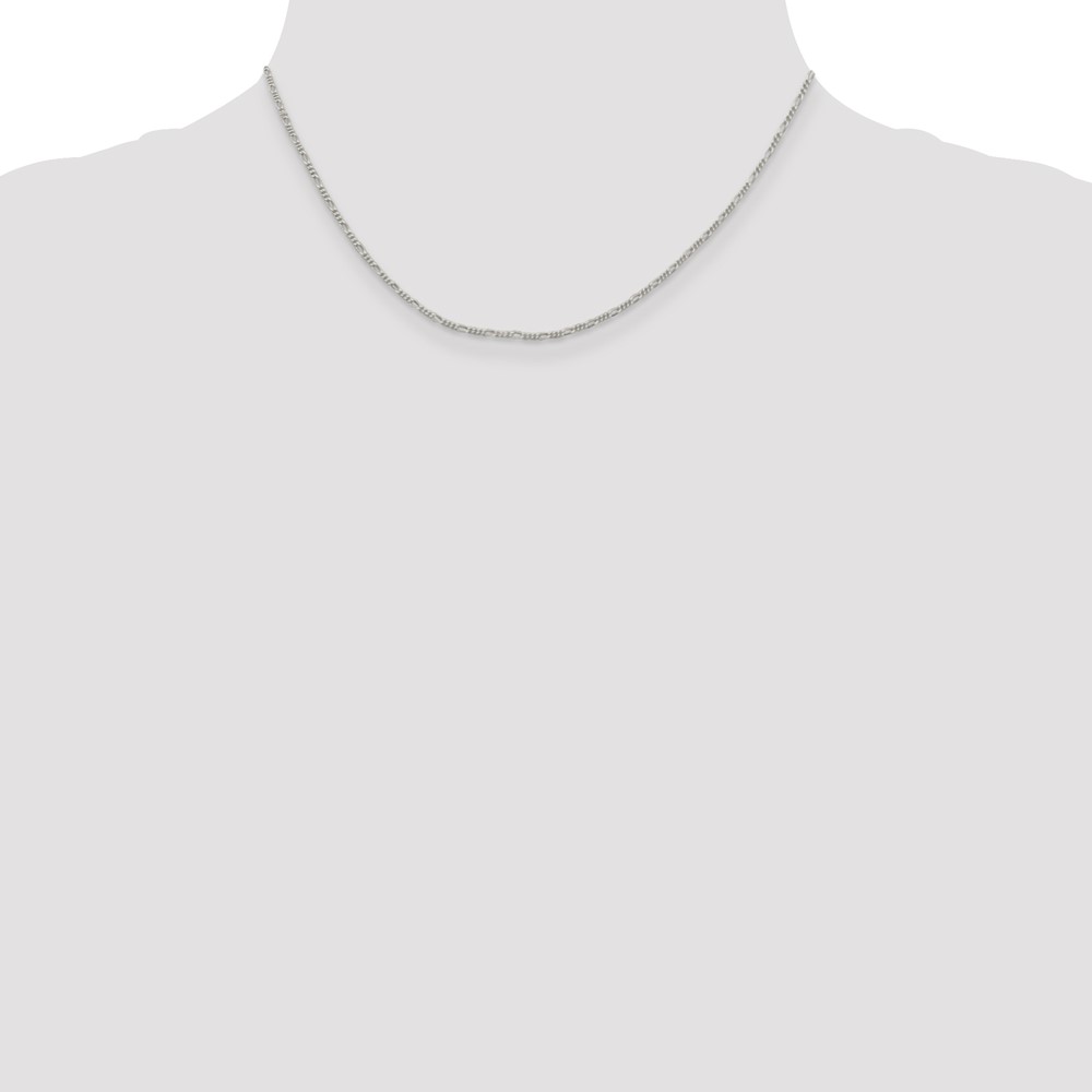 Sterling Silver 1.4mm Figaro Chain (QFG040-16)