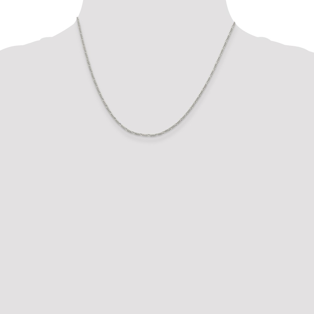 Sterling Silver 1.4mm Figaro Chain (QFG040-18)