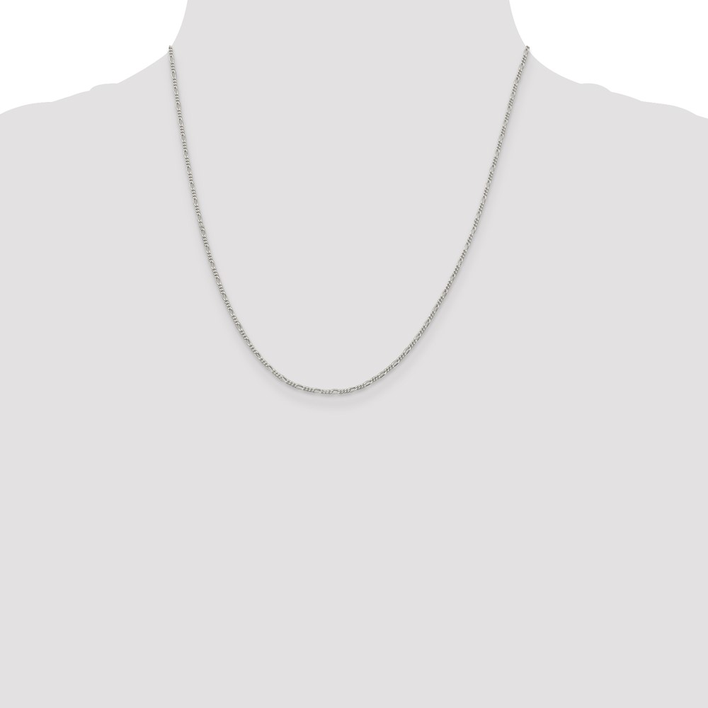Sterling Silver 1.4mm Figaro Chain (QFG040-20)