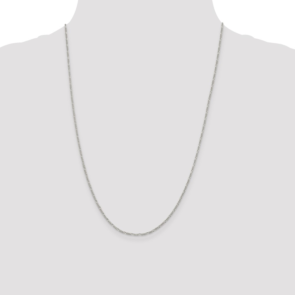 Sterling Silver 1.4mm Figaro Chain (QFG040-24)