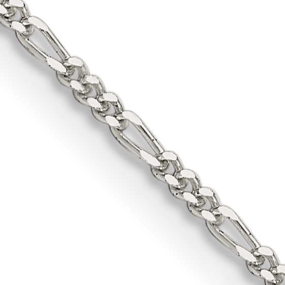 Sterling Silver 1.4mm Figaro Chain (QFG040-20)