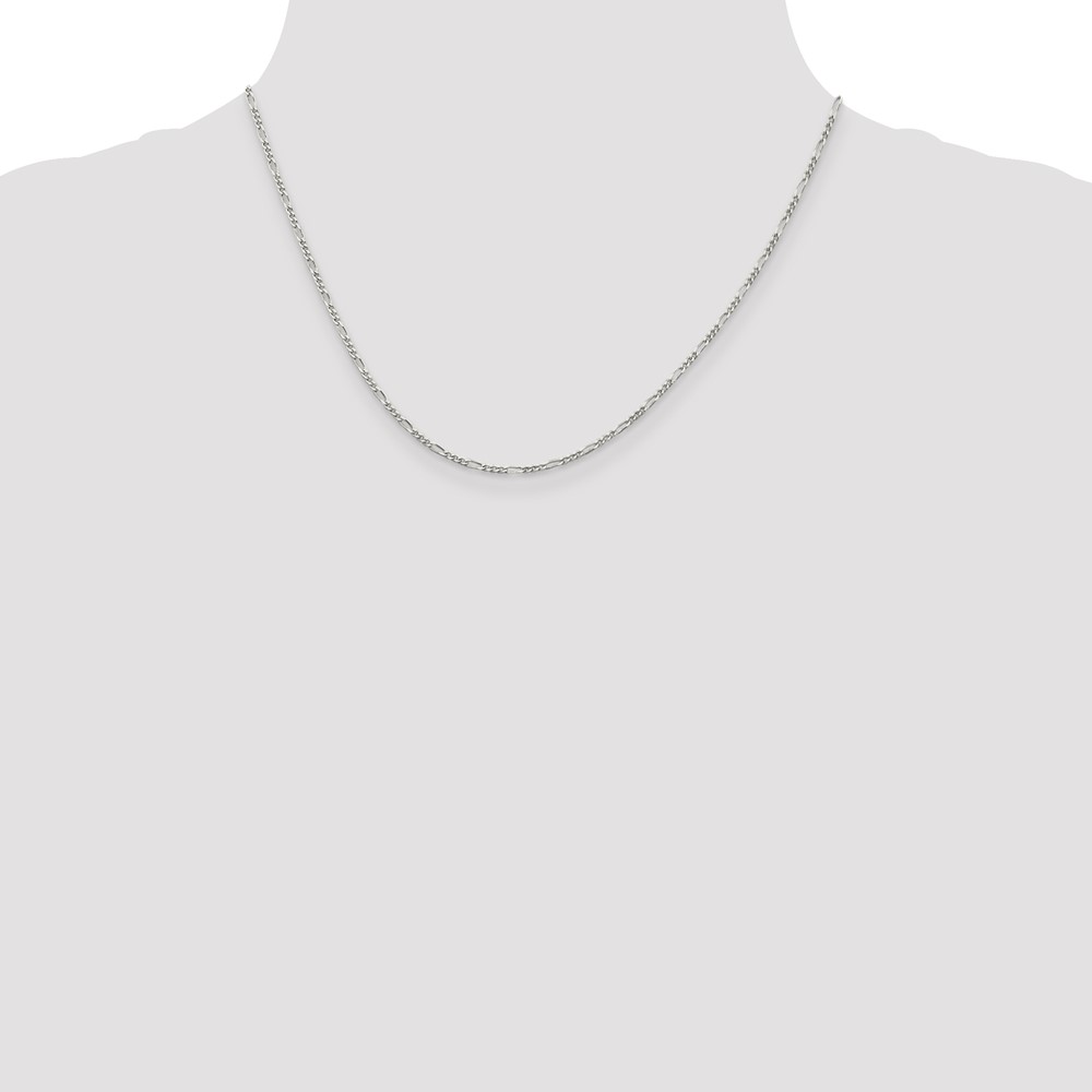 Sterling Silver 1.75mm Figaro Chain (QFG050-18)