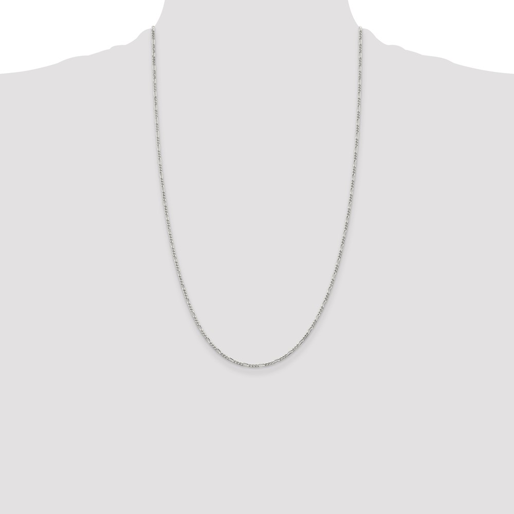 Sterling Silver 1.75mm Figaro Chain (QFG050-26)