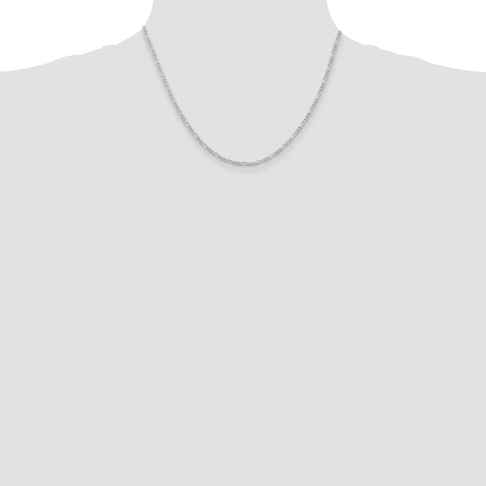 Sterling Silver 2.25mm Figaro Chain (QFG060-18)