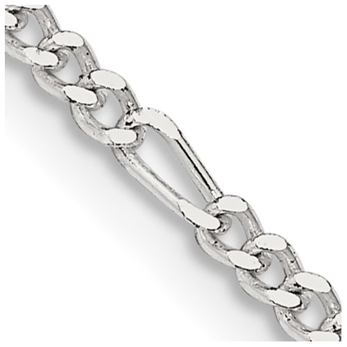 Sterling Silver 2.25mm Figaro Chain