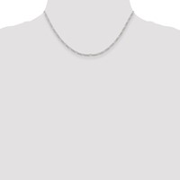 Sterling Silver Rhodium-plated 2.25mm Figaro Chain view 4