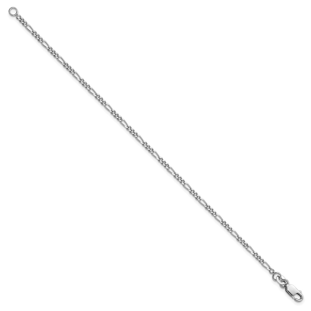 Sterling Silver Rhodium-plated 2.25mm Figaro Chain (QFG060R-9)