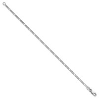 Sterling Silver Rhodium-plated 2.25mm Figaro Chain view 2
