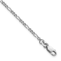 Sterling Silver Rhodium-plated 2.25mm Figaro Chain view 1