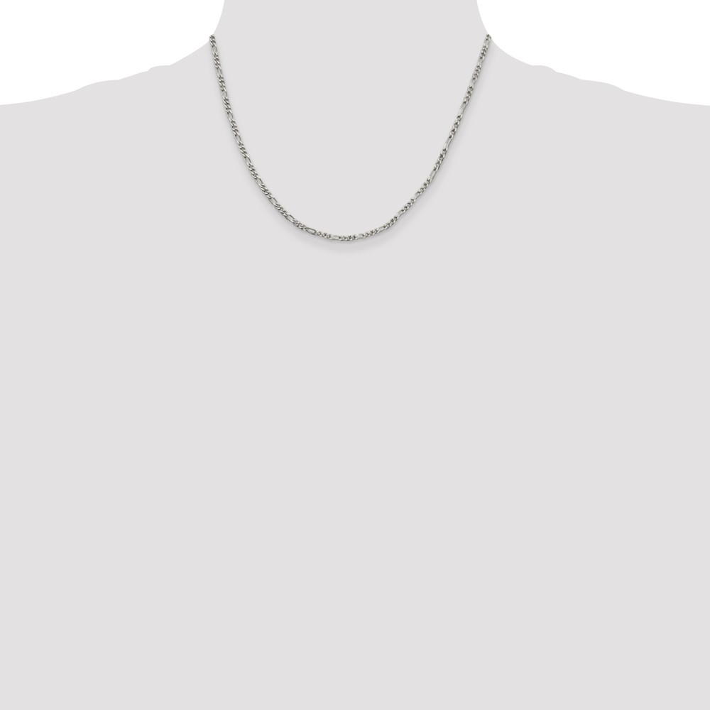 Sterling Silver 2.5mm Figaro Chain (QFG070-18)