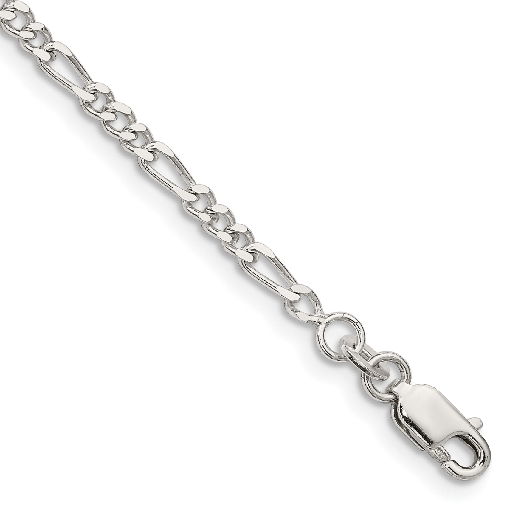 Sterling Silver 2.5mm Figaro Chain (QFG070-6)
