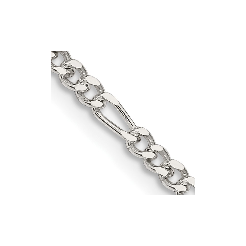 Sterling Silver 2.5mm Figaro Chain (QFG070-26)