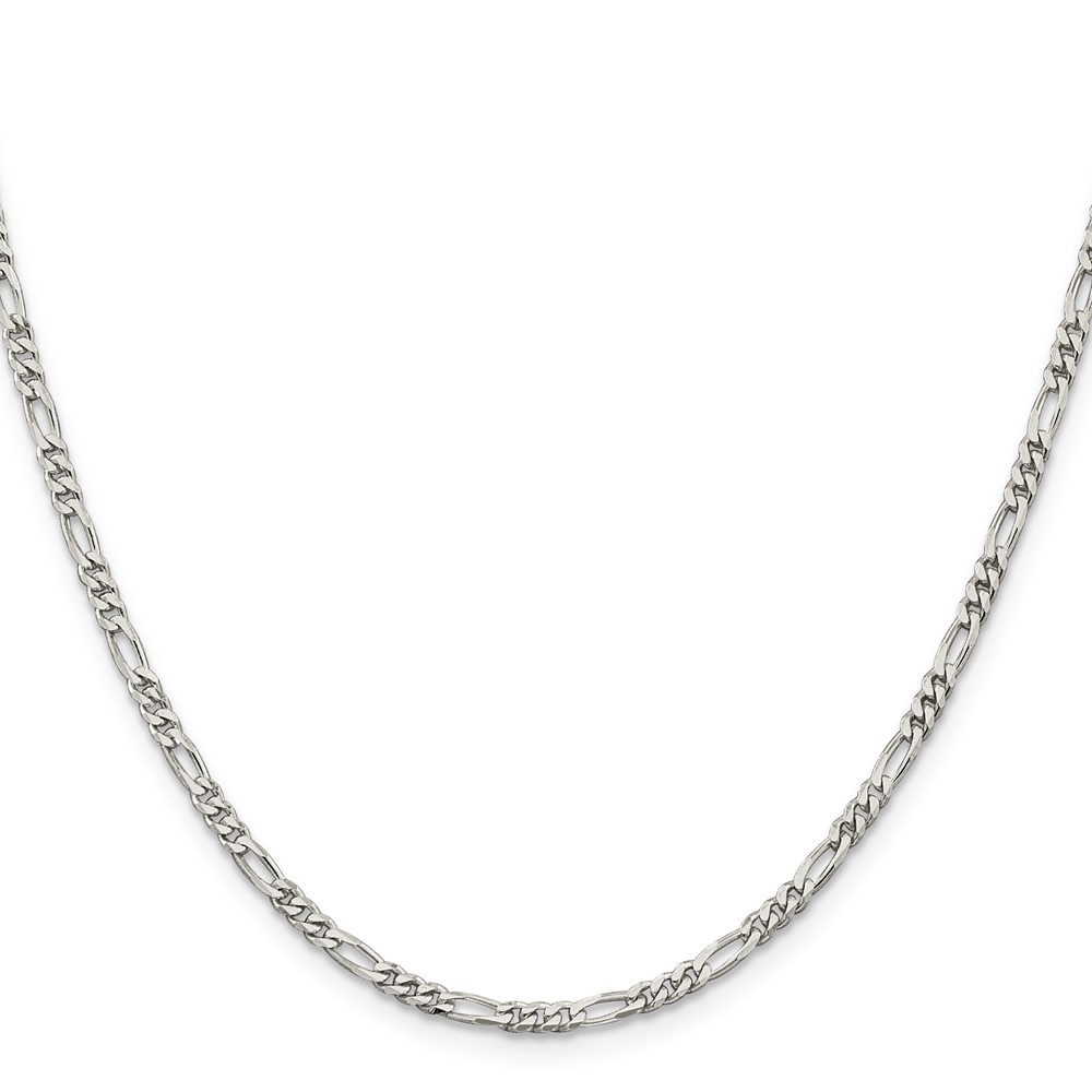 Sterling Silver 2.85mm Figaro Chain (QFG080-36)