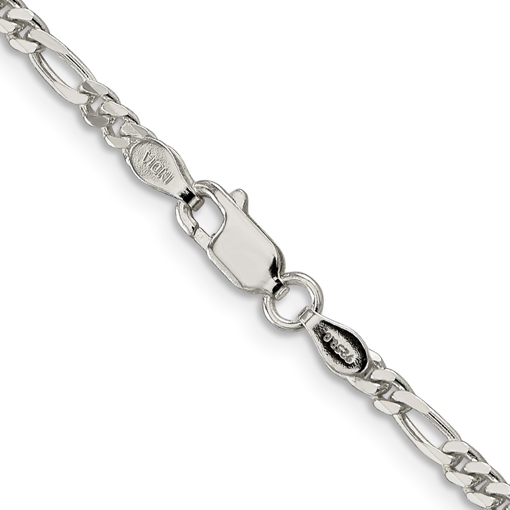 Sterling Silver 2.85mm Figaro Chain (QFG080-36)
