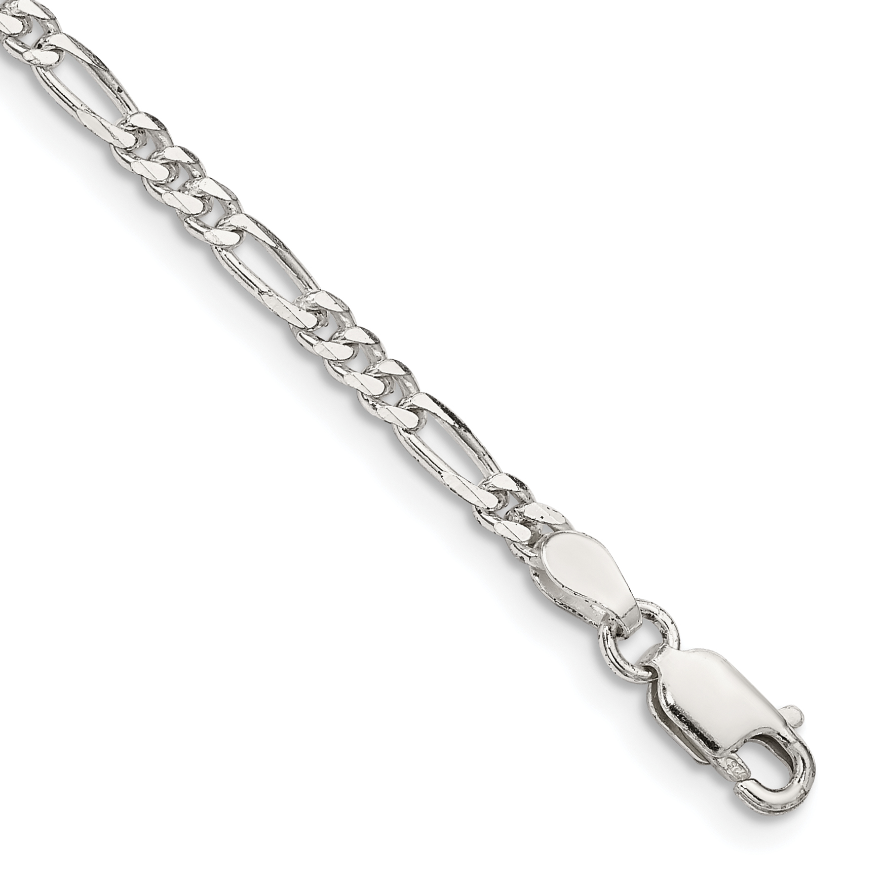 Sterling Silver 2.85mm Figaro Chain (QFG080-6)