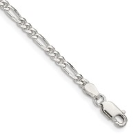 Sterling Silver 2.85mm Figaro Chain view 1