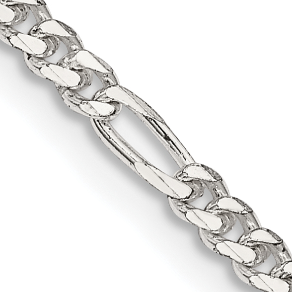 Sterling Silver 2.85mm Figaro Chain (QFG080-14)