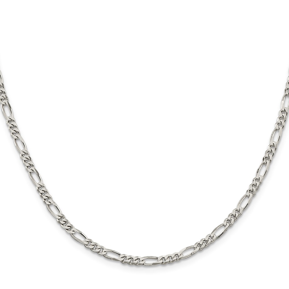 Sterling Silver 3.5mm Figaro Chain (QFG100-24)