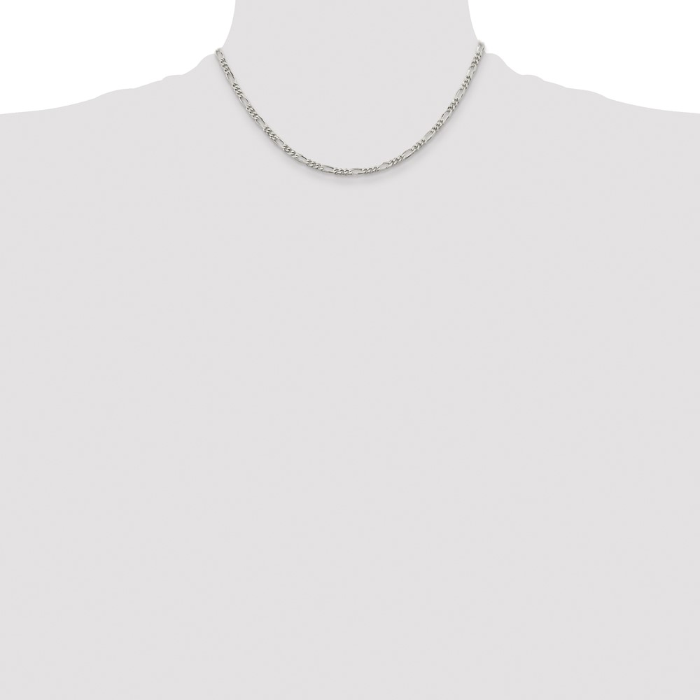 Sterling Silver 3.5mm Figaro Chain (QFG100-16)