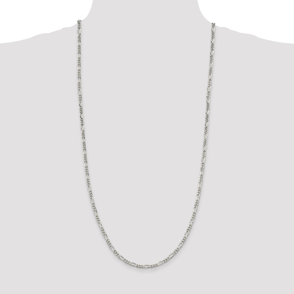 Sterling Silver 3.5mm Figaro Chain (QFG100-30)