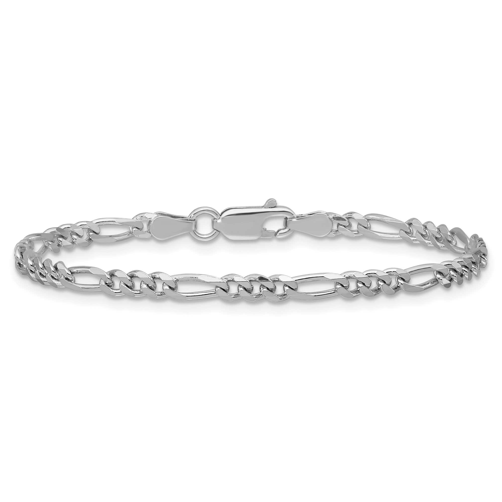 925 Sterling Silver 3.5-15mm Figaro Chain Necklace 7-36 Inch Mens Womens