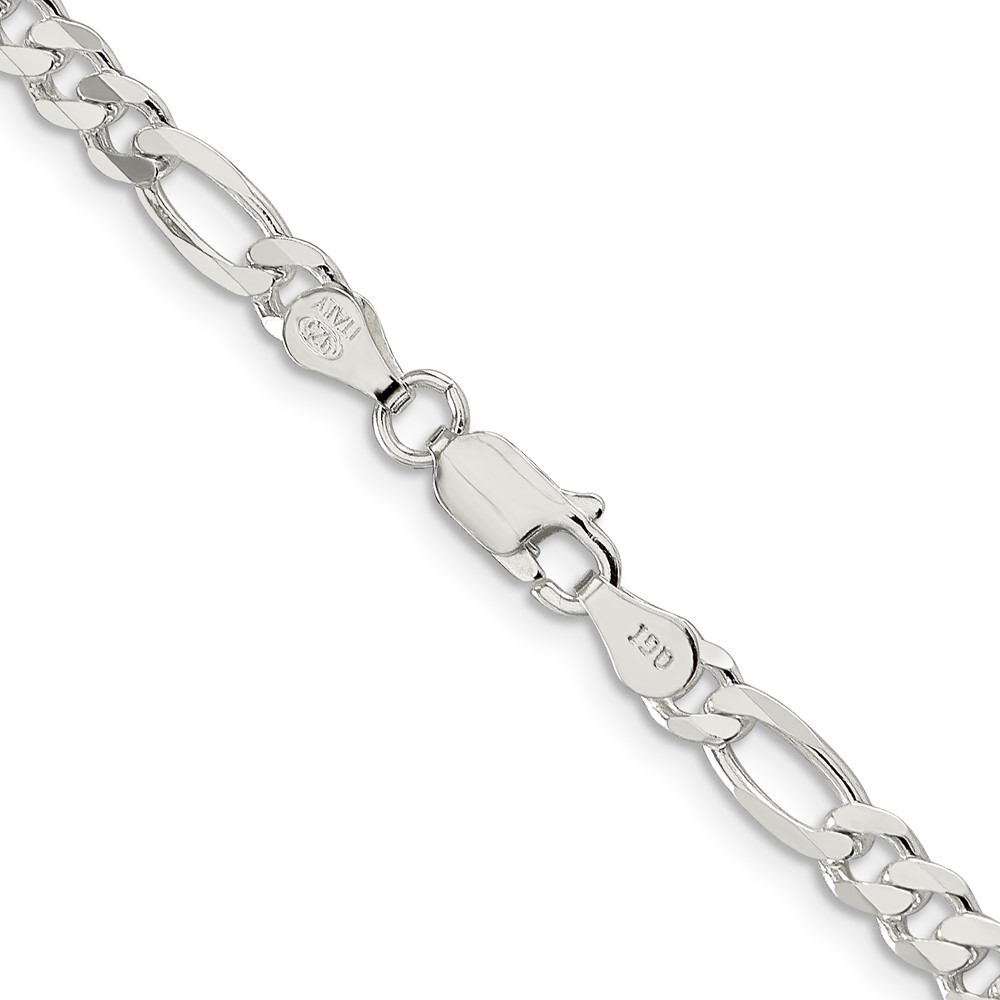 Sterling Silver 4.5mm Figaro Chain (QFG120-20)