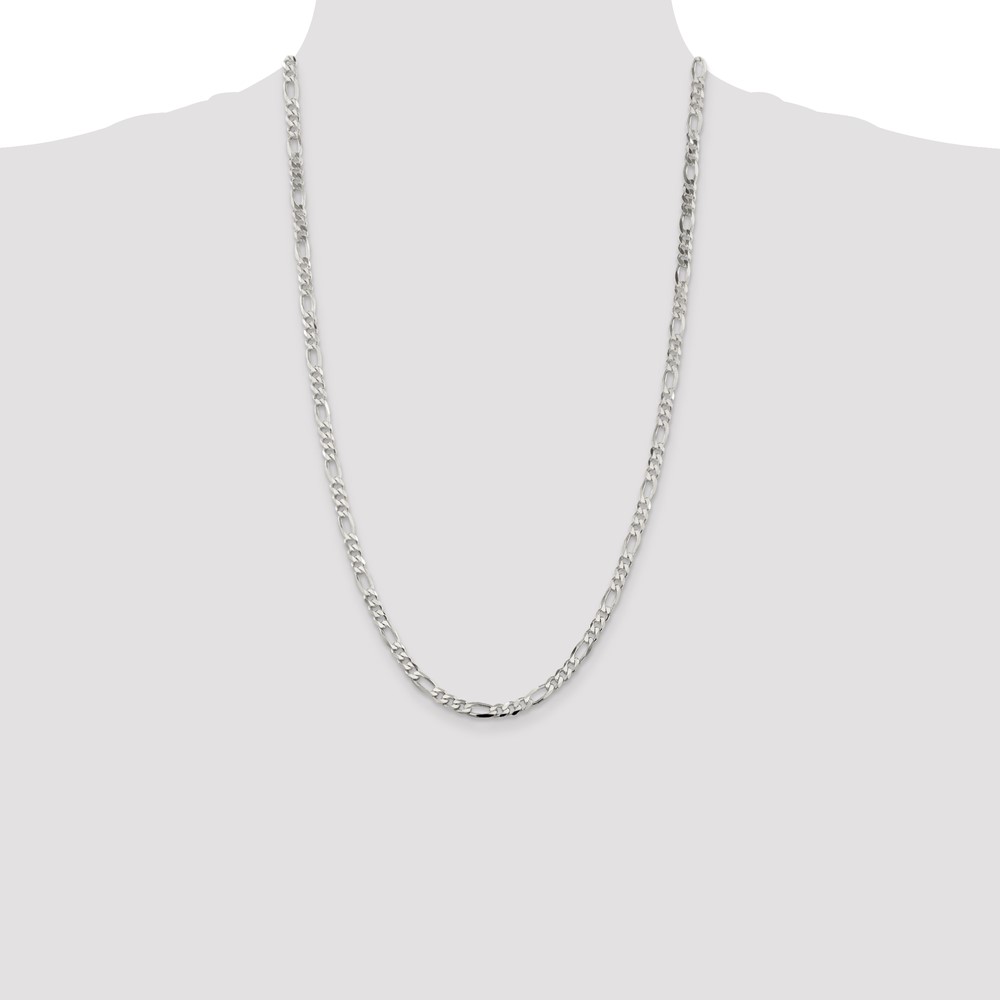 Sterling Silver 4.5mm Figaro Chain (QFG120-26)