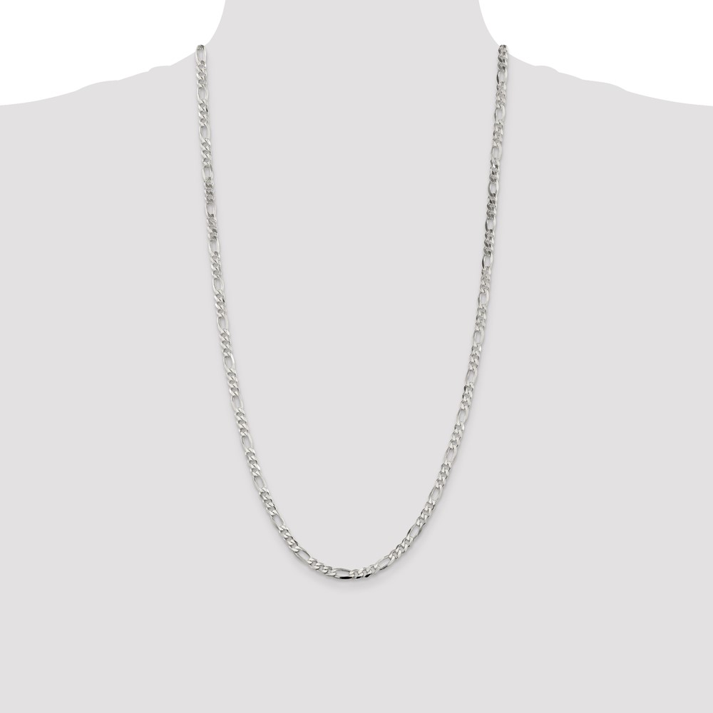 Sterling Silver 4.5mm Figaro Chain (QFG120-28)
