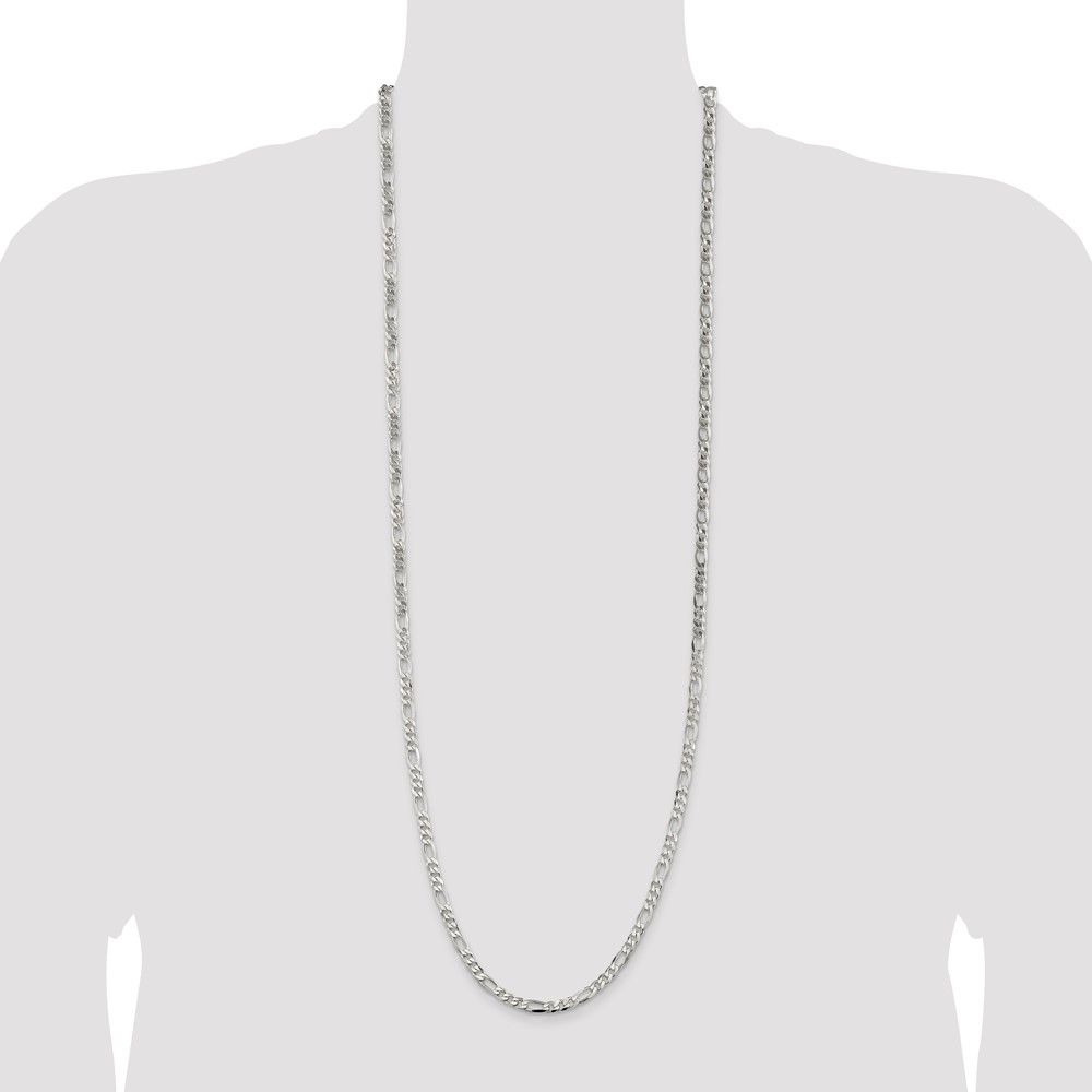 Sterling Silver 4.5mm Figaro Chain (QFG120-36)
